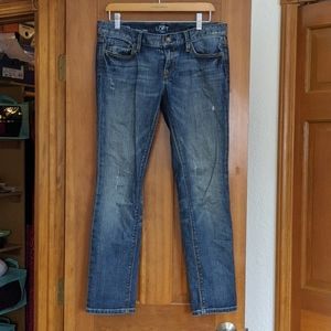 LOFT distressed skinny jeans